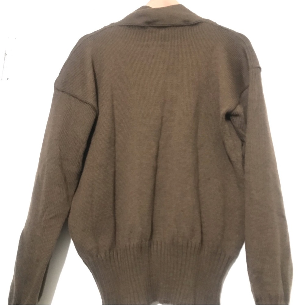 Vintage Wool Green/Brown Grandpa Sweater